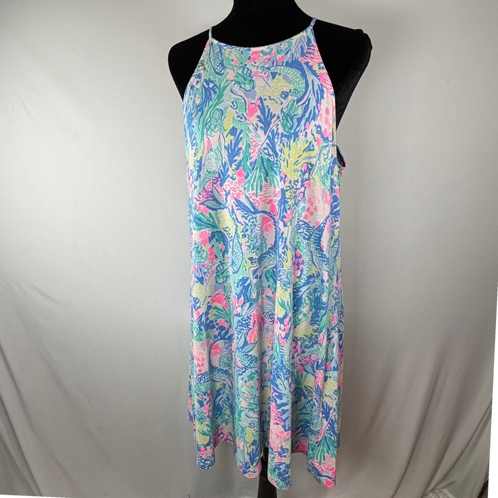 Lilly Pulitzer Margot Halter Swing Dress in "Mermaid's Cove" - Size M resortwear